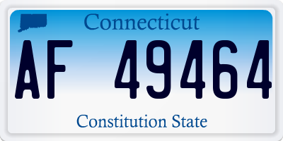 CT license plate AF49464