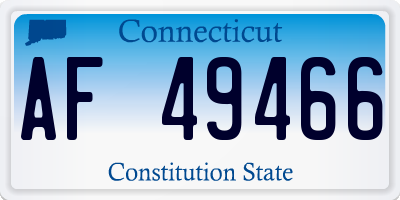 CT license plate AF49466