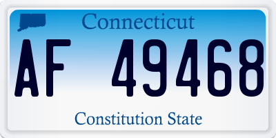 CT license plate AF49468