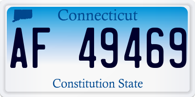 CT license plate AF49469