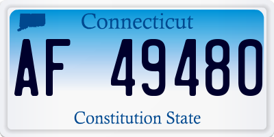 CT license plate AF49480