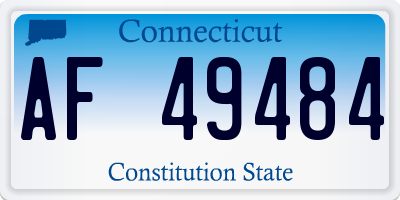 CT license plate AF49484