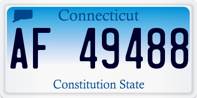 CT license plate AF49488