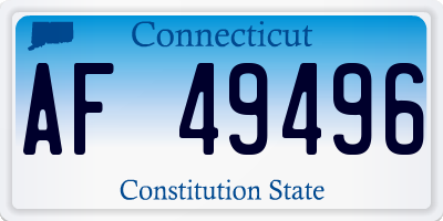 CT license plate AF49496