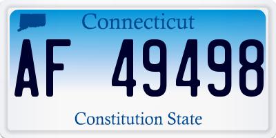 CT license plate AF49498