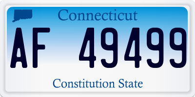 CT license plate AF49499