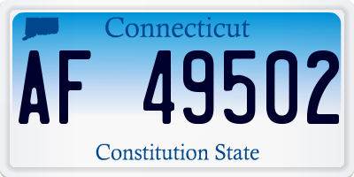CT license plate AF49502