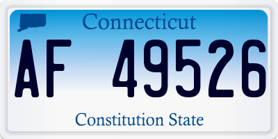 CT license plate AF49526