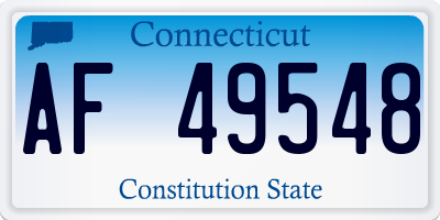 CT license plate AF49548