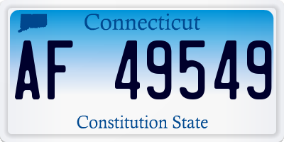 CT license plate AF49549