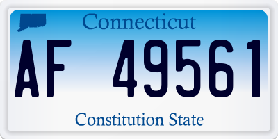 CT license plate AF49561