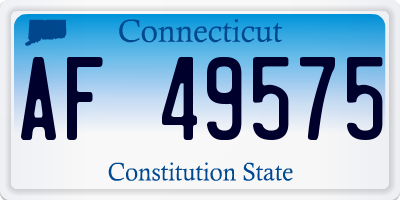 CT license plate AF49575