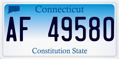 CT license plate AF49580