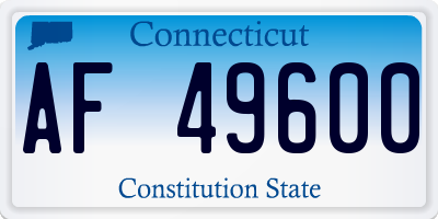 CT license plate AF49600