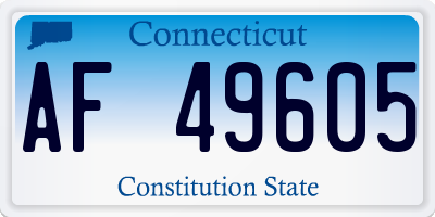 CT license plate AF49605