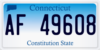 CT license plate AF49608