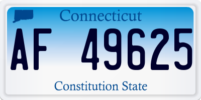 CT license plate AF49625