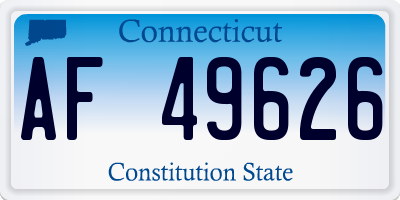 CT license plate AF49626