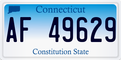 CT license plate AF49629