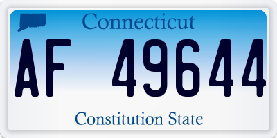CT license plate AF49644