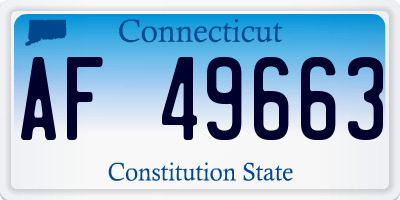 CT license plate AF49663