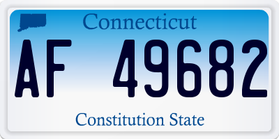 CT license plate AF49682