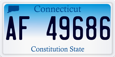 CT license plate AF49686