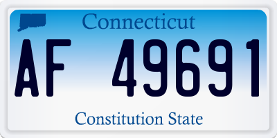 CT license plate AF49691