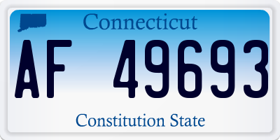 CT license plate AF49693