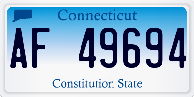 CT license plate AF49694