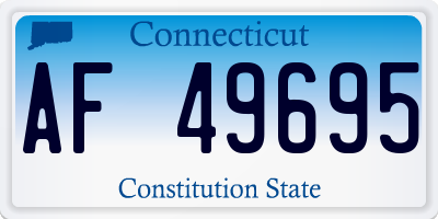 CT license plate AF49695