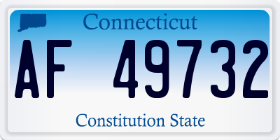 CT license plate AF49732