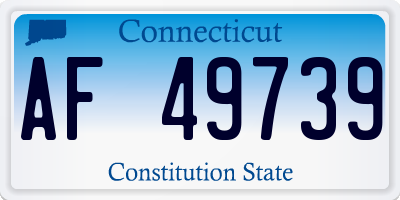 CT license plate AF49739