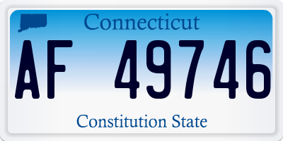 CT license plate AF49746