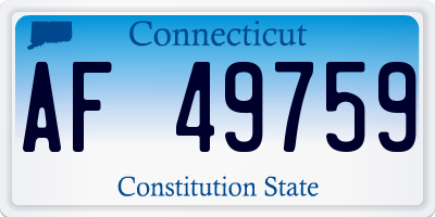 CT license plate AF49759