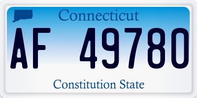 CT license plate AF49780