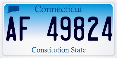 CT license plate AF49824