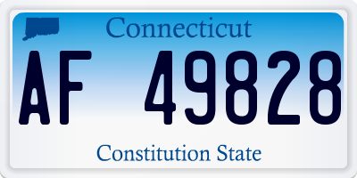 CT license plate AF49828
