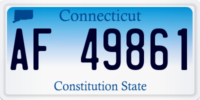 CT license plate AF49861
