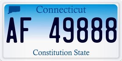CT license plate AF49888