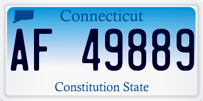 CT license plate AF49889