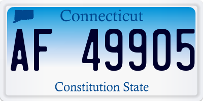 CT license plate AF49905
