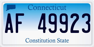 CT license plate AF49923