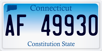 CT license plate AF49930