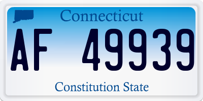 CT license plate AF49939