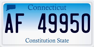CT license plate AF49950
