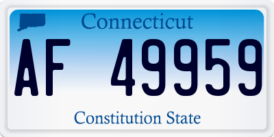 CT license plate AF49959