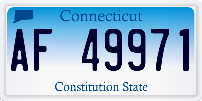 CT license plate AF49971