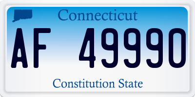 CT license plate AF49990