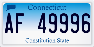 CT license plate AF49996